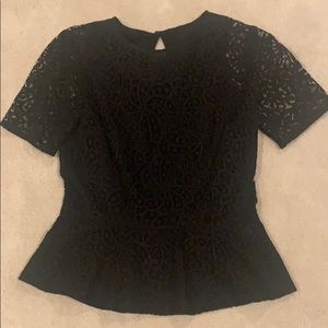 Ann Taylor Peplum Lace Top